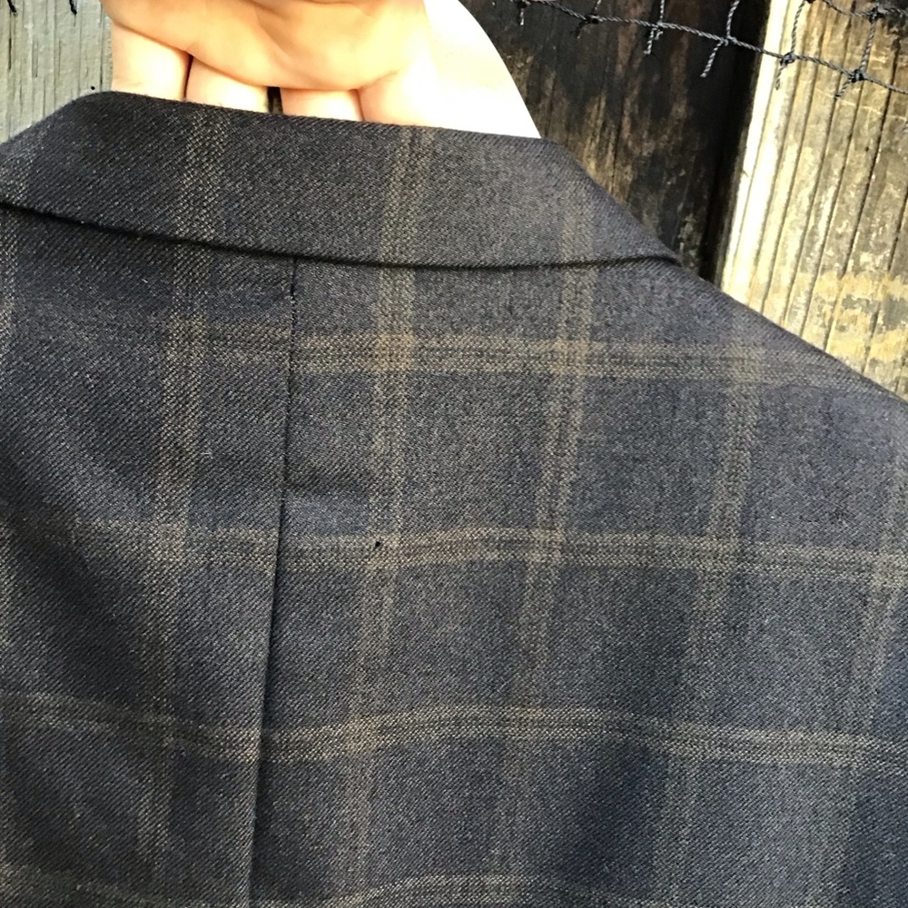 Burberry London Kensington Wool Cashmere Blazer 42 Long Plaid Mens Designer - Picture 7 of 7